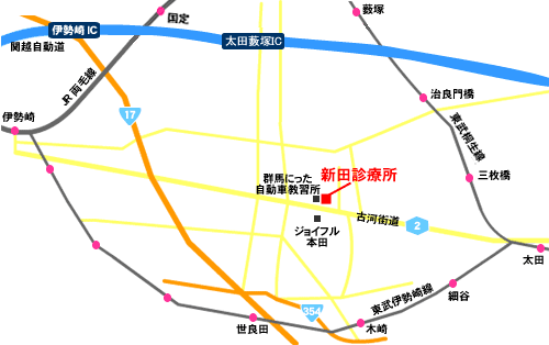 新田診療所案内図